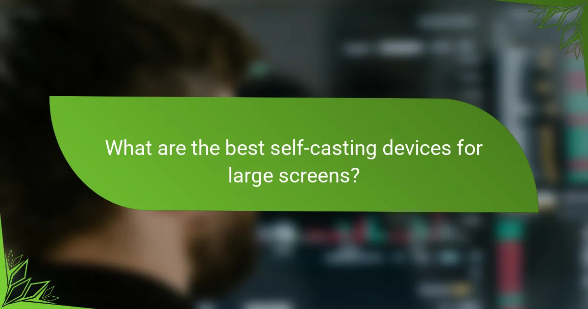 What are the best self-casting devices for large screens?