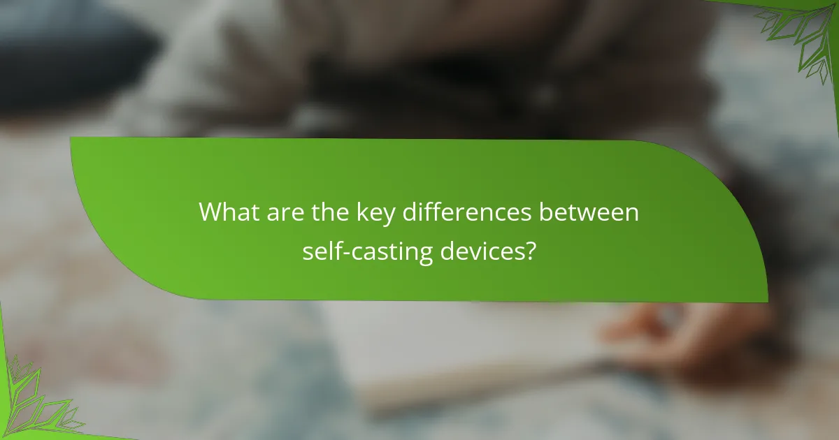 What are the key differences between self-casting devices?