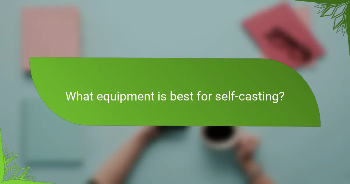 What equipment is best for self-casting?